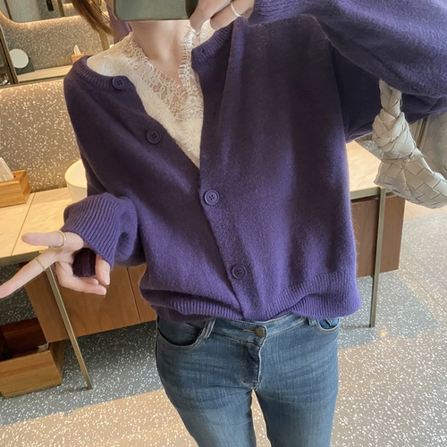 Белый кружевной приятный телу зимний ретро трикотажный свитер, V-образный вырез, в западном стиле, облегающий крой