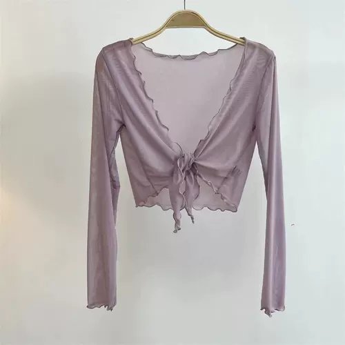 Трикотажный летний кардиган, тонкая сетчатая накидка, куртка, подходит с юбкой, защита от солнца, V-образный вырез