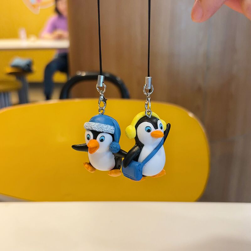 Cute Mini Penguin Doll Bag Pendant Car Pendant Animal Toy Model Niche Keychain