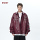 BJHG reckless retro Maillard brown leather jacket men's spring and autumn trendy brand 2024 new American style jacket