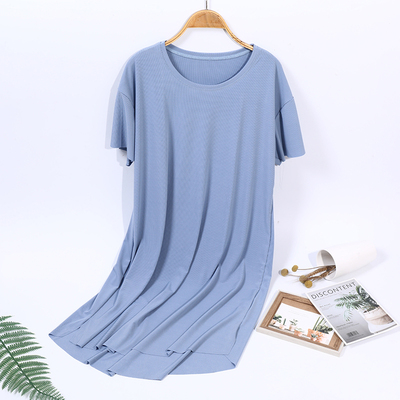 班菱收腰显瘦气质宽松中长款连衣裙