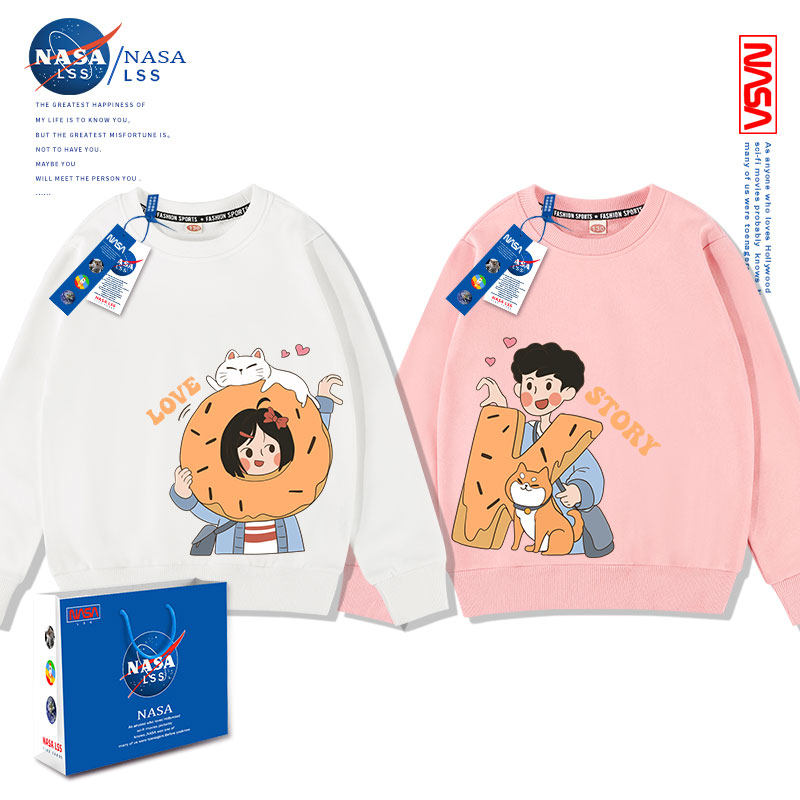 NASA joint OK printed sweatshirt children's autumn blouses boy girl's fall blouses 2023 new blouses-Taobao