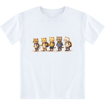 Special pro-sub-dress Summer family of three-mouthed t-shirt blouses mother and daughter Cartoon Tide Short Sleeve Tide