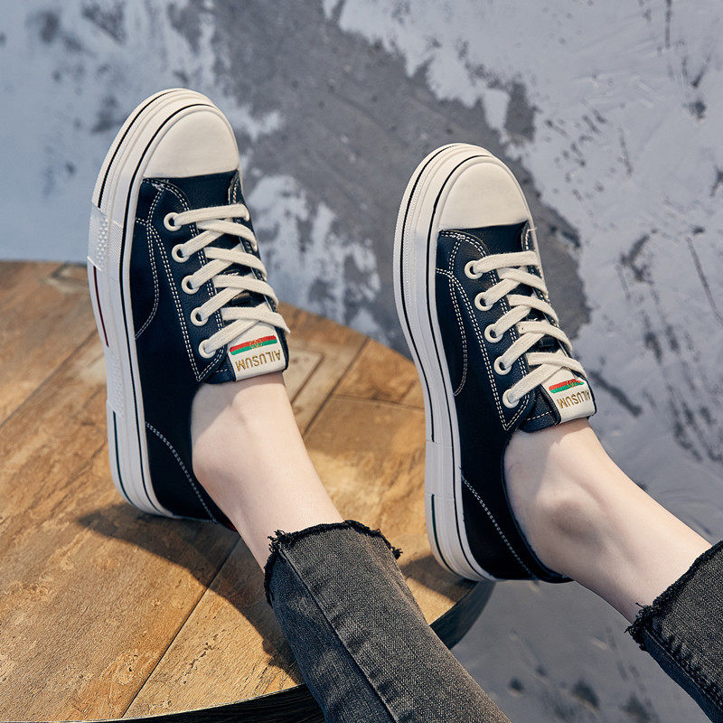 Genuine Leather Little White Shoes Woman 2022 Spring new 100 Lap Breathable Casual Flat Bottom Student Boards Shoes and Ins Street Shoe Shoe