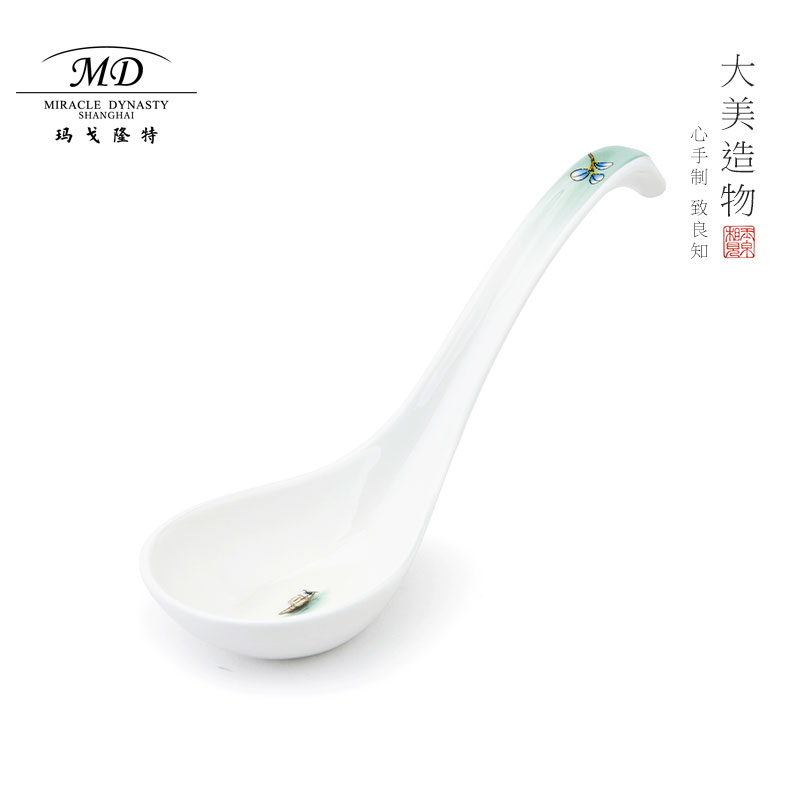 Margorontsi Lake Feast of bone ceramic tableware Spoon Size Soup Spoon Household Creative Pieces Free Combination