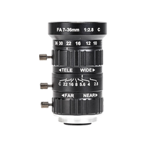 Haiyue 6-10 million pixel C-mount 25mm low-distortion CCTV machine vision industrial manual zoom lens 1 1 8 target surface with aperture