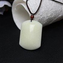 Xian specialty Lantian jade bread brand pendant natural living jade safe and sound brand floating green men and women pendant terracotta warriors and horses