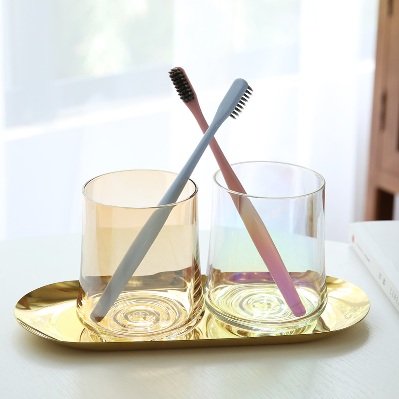 Mouthwash cup home Nordic light luxury wash cup set simple couple brushing cup hotel glass toothbrush cup