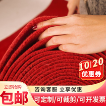 Thickened red carpet commercial opening shop entrance welcome wedding wedding stage with a large area full of long-term use