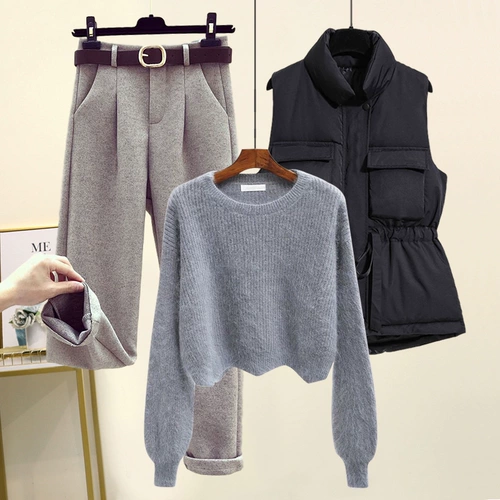 Демисезонный модный комплект, 2020 года, подходит для подростков, в западном стиле, в стиле Шанель, 3 предмета