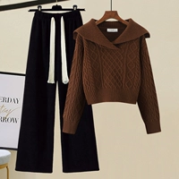 Кофейные черные штаны, комплект