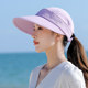 Women's summer sun hat, non-turn over, anti-UV, sports large-brimmed sun hat, empty top, sun protection, duck tongue beach