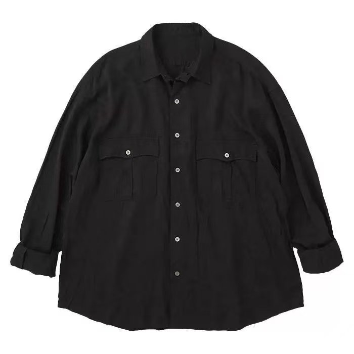 未使用 A.PRESSE 25SS Silk Linen Open Collar 未使用 A.PRESSE 25SS