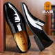 Elderly scalp shoes for men 2025 autumn new style breathable British genuine leather pointed-toe wedding shoes business casual formal leather shoes