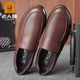 Men's Summer Genuine Leather Breathable Hollow Casual Leather Shoes Perforated Hole Shoes Middle-Aged Dad Leather Sandals Men
