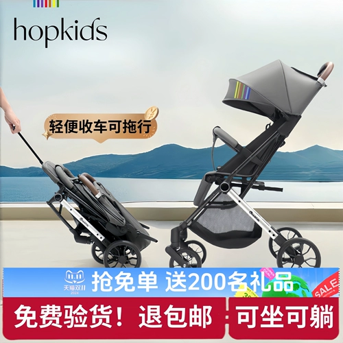 Складная простая портативная детская коляска с сидением, можно сидеть и лежать