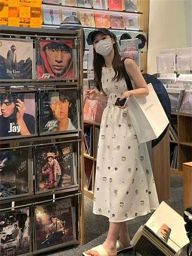 Сексуальная летняя ретро длинная юбка без рукавов, корсет, платье, французский стиль, с открытой спиной, цветочный принт