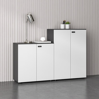 Office wooden multi-layer partition storage cabinet