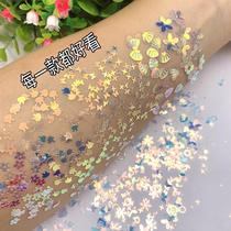 Internet celebrity mermaid makeup fish scales and shell pieces Xiaohongshu mermaid style stage makeup nail art shell jewelry DIY handmade