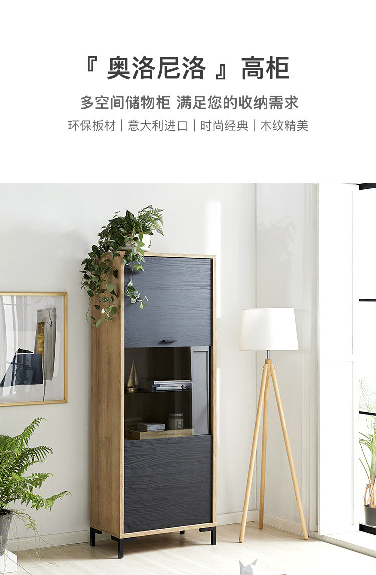 шкафчик 多功能高斗柜 意大利板式收纳柜家用玻璃柜奥洛尼洛系列|康铂萨