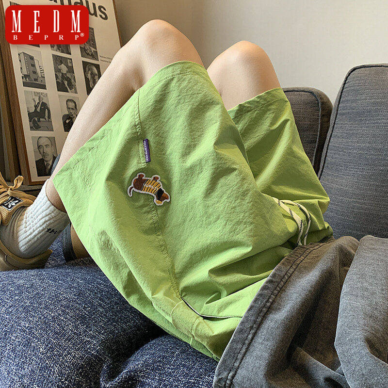 Medm Beprp Dachshund Ice Silk Shorts for Men and Women, Loose Fit with Elastic Waistband, 5-Inch Shorts, Cute Summer Sleepwear