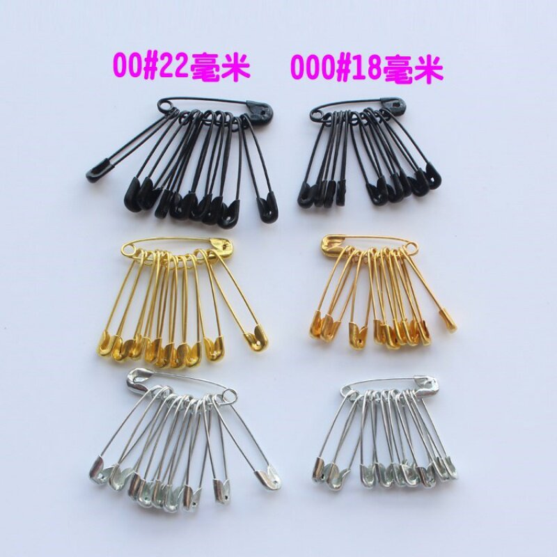 Collar pin silver color large number binding crochet-old Mori department enlarged black closing needle back tattoo needle small size coat 