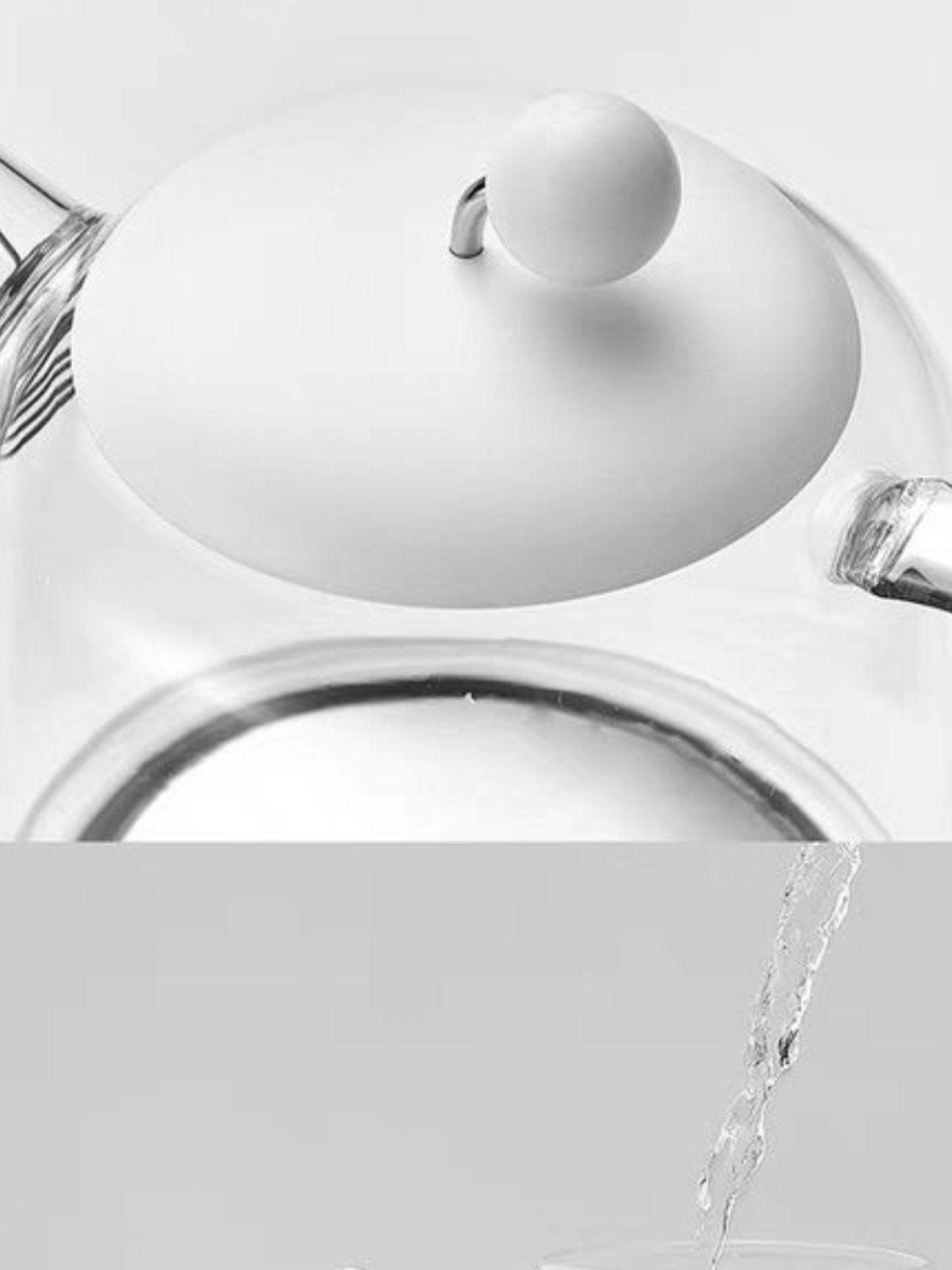 Joyoung D601 White Small Multifunctional Tea Maker for Home Use, Health-Preserving Glass Pot, Cute for Office, 0.8L Capacity