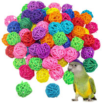 Parrot toy training ball at the foot of the ball nibbling the ball interactive bird supplies utensil Puzzle Tiger Leather Peony Vines Puzzle