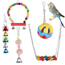 Parrot toy swing suspension bridge ladder bird supplies equipment tiger skin parrot tooth toy pepper wood toy