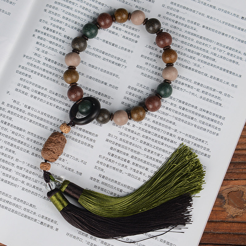 Five rows of pearl handlebar pieces 5 Fang True Qi Hand Strings Traditional Handmade Ancient Faeces Beads Valentine's Day National Wind Affinity Recommended-Taobao