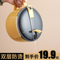 Stainless steel bowl single modern minimalist Japanese Bubble Bowl dormitory with student children cute rice bowl with cover to work