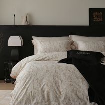 Explore the aesthetics of life|American light luxury floral texture cotton four-piece set pure cotton nude sleeping quilt cover sheets and bedding