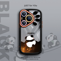 QBIG is suitable for Huawei (free high-definition film) new Pura70 Ultra cream shell Tong Panda 70pro all-inclusive lens panda anti-fall men and women 60 cute creative