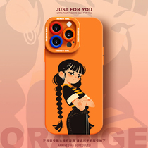 QBIG is suitable for Apple (free high-definition film) new 15ProMax silicone anti-fall soft shell iPhone14Pro small fresh female model 15Plus creative cartoon popular hot model