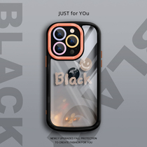 QBIG is suitable for Apple (free high-definition film) 15ProMax mobile phone case simple ins style 12Pro new high-end sense 11 stain-resistant all-inclusive anti-fall 13 silicone Apple 14 fashion protection