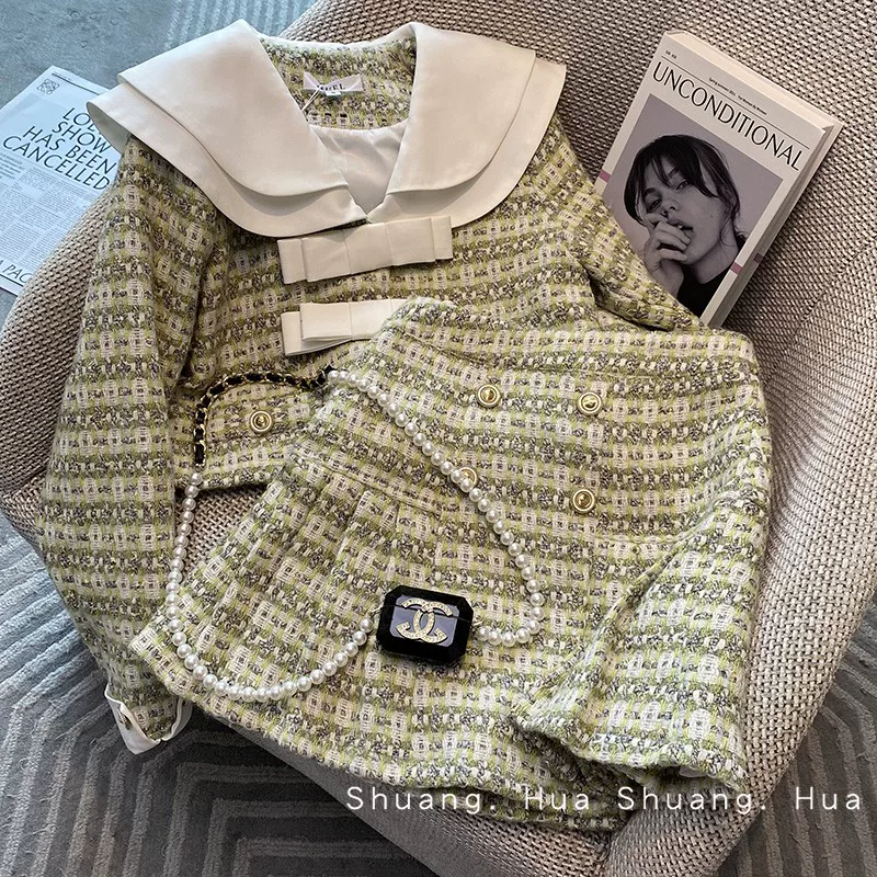 Подлинный весенний модный комплект, стиль Chanel, 2024 год, западный стиль, качественный стиль