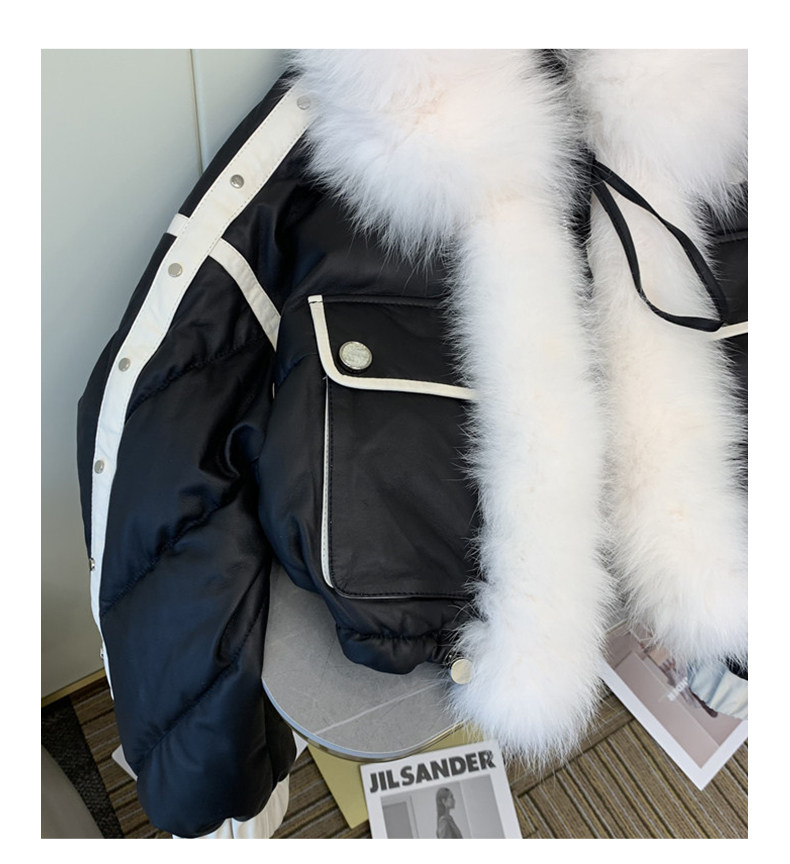 Старинное пальто 【原创小众】黑色棉服女2023冬季新款加绒加厚短款毛绒外套ins潮