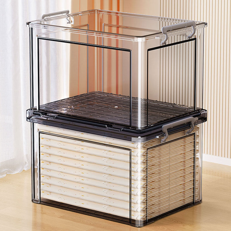 Extra large capacity transparent storage box, your home storage handy ...