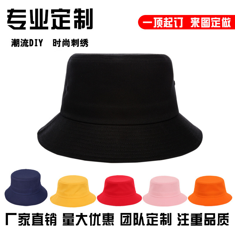 Fisherman hat custom logo embroidery printing adult advertising campaign hat custom kindergarten pot hat custom pattern