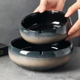 Креативная пепельница, большая китайская ретро-коммерческая керамическая пепельница с защитой от летучей пепла, офисная пепельница для отеля, персонализация