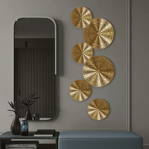 Легкие роскошные золотые диски Железная стена настенная настенная комната декоративная настенная настенная настенная настенная подвеска дома металлическая подвеска