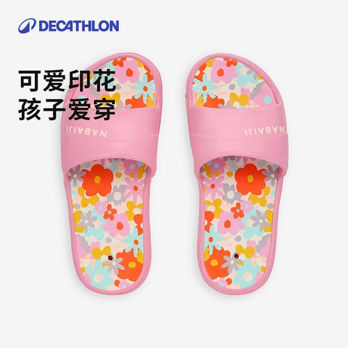 Decathlon, детские тапочки для плавания, нескользящий бассейн, летние слайдеры подходит для мужчин и женщин, сандалии, подходит для подростков