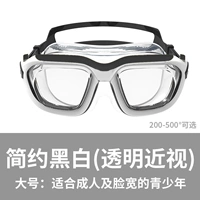 【Большая миопия】 простая черная и белая (200 градусов)