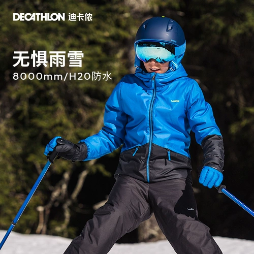 Детская лыжная куртка, удерживающий тепло хлопковый лыжный спортивный демисезонный пуховик подходит для мужчин и женщин