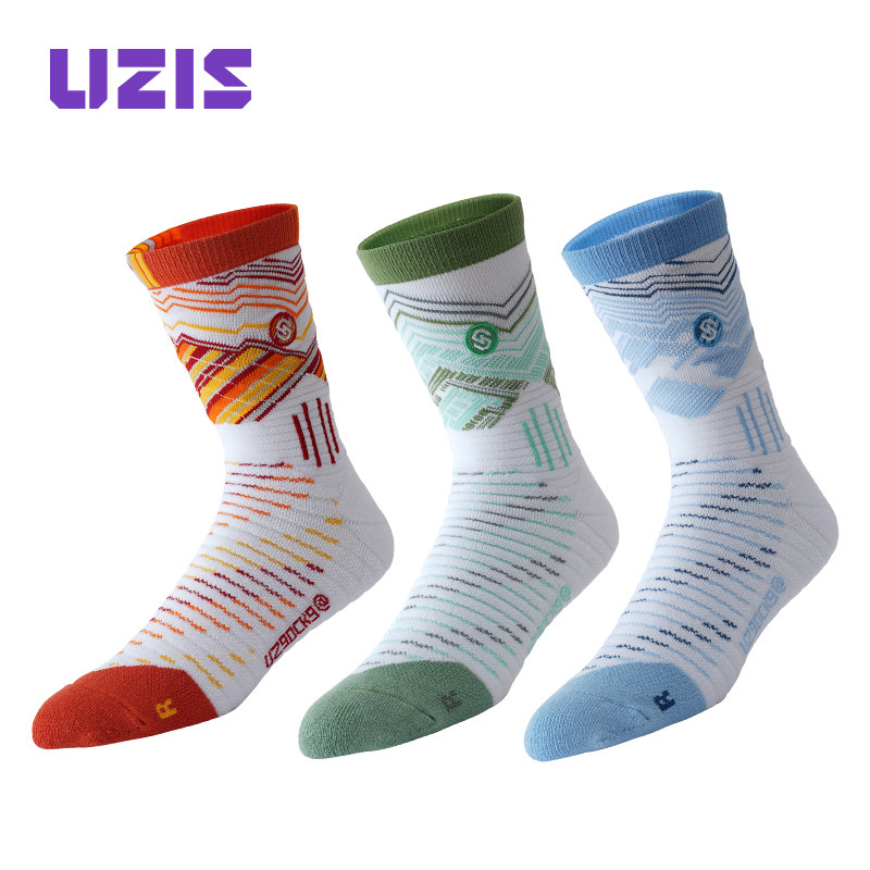 ACE comprehensive UZIS basketball socks men's high tube combat elite socks professional middle tube sports socks Chinese geography]