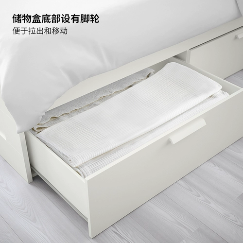 Ikea Ikea Brimnes с залог кровать двуспальная кровать простая рама для кровати дома для хранения ящик для кровати.