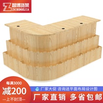 Supermarket fruit shop cashier pastoral style wooden fruit and vegetable shop called heavy Taiwan hundred Orchard corner multi-functional cash collection cabinet