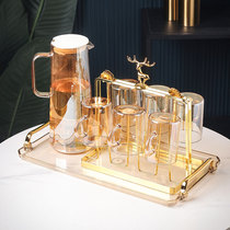 Porcelain Wood Together Lower Afternoon Tea Tea Set Suit Nordic Style Fruit Teapot Tea Cup Light Lavish Glass Pot Cup With Suit