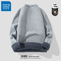 [Halfhight Collar Plus Velvet] Grey #ZS Solid Color