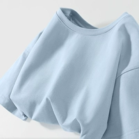 【Короткий рукав】 Haze Blue Solid Color